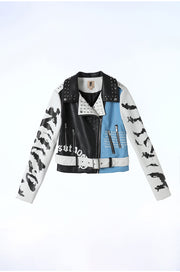 Colorful studded Faux Leather Vegan PU Jacket - BLIZZARD